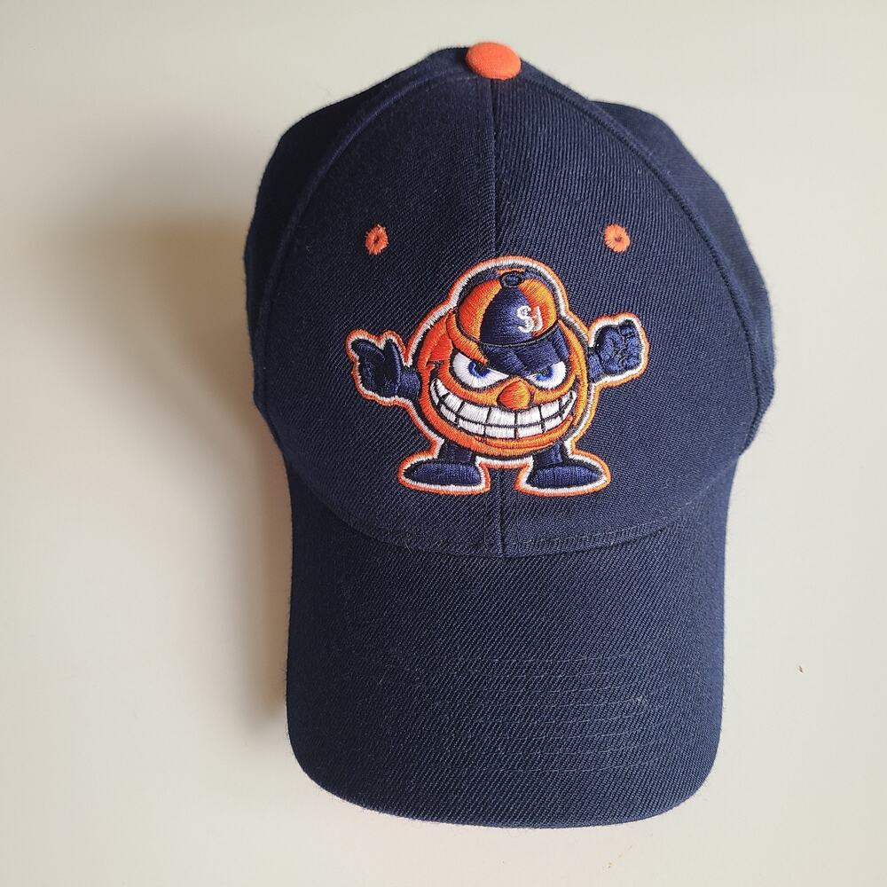 Syracuse Orangemen‎ Hat Cap Zephyr 6 7/8 Fitted Wool Blend Navy Embriodered